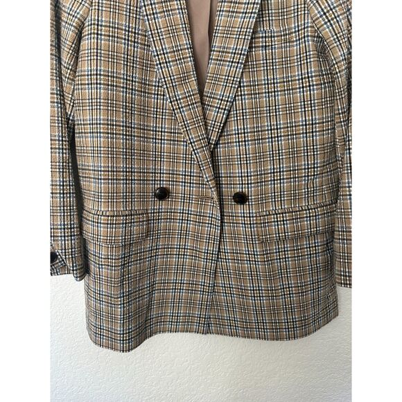 Madewell Caldwell Double-Breasted Blazer in Prejean Plaid Oversized Size XXS - Picture 4 of 10